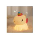 Coverzone Yumuşak Silikon Unicorn Mini Gece Lambası Dekoratif Işık Derecesi Ayarlanabilir 9cm x 13cm A-007