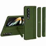 CoverZone Z Fold 7 ile Uyumlu Çok Fonksiyonlu Sert Plastik Telefon Kılıfı, İster Standlı İster Kalemlik Bölmeli Stand Olarak Kullanılabilen,Katlanabilir Destek Ayaklı,Günlük Kullanıma Uygun (Yeşi)
