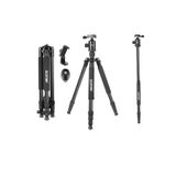 Coverzone ZOMEI Profesyonel Taşınabilir Karbon Fiber Dijital Kamera ve Kamera Tripod Monopod Stant Z818C