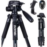 coverzone Zomei Q111 Kamera Tripodu Cep Telefonu Tutuculu + Uzaktan Kumanda, Alüminyum Alaşım Hafif Kamera Ayaklı Tripod 3 Yönlü Döner Başlık Hızlı Değiştirme Plakası ve Çanta 47 – 140 cm Siyah Renk
