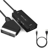 CoverZone ZR1126 | Scart To HDMI Dönüştürücü Adaptör, Scart Görüntü ve Sesi Hdmı’ya Çevirme, 720P 1080P Destekli, Pal Ntsc Uyumlu, Eski Tip Tv DVD Vhs Için