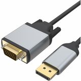CoverZone ZR1161 | Displayport To VGA Dönüştürücü Kablo, 1080P 60Hz Full Hd Görüntü Aktarımı, Tek Yönlü Dp To VGA Adaptör, Monitör ve Projeksiyon Uyumlu (Displayport To Vga)