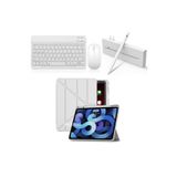 Covpor Apple Ipad Air 13inç M2/m3Kalem Şarj Bölmeli Origami Kılıf Gri+Klavye Mouse+Kalem