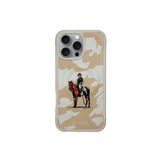 Covpor Kılıf İşlemeli Logo Dizayn Magsafe Virgil Kapak Bej iPhone 16 Pro Max ile uyumlu