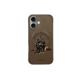 Covpor Kılıf İşlemeli Logo Dizayn Magsafe Virgil Kapak Gold Iphone 16 ile uyumlu