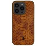 Covpor Kılıf Pu Deri Timsah Tasarım Business Knight Kapak Kahverengi Iphone 15 Pro ile uyumlu