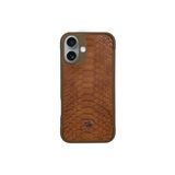 Covpor Kılıf Pu Deri Timsah Tasarım Business Knight Kapak Kahverengi Iphone 16 ile uyumlu