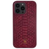Covpor Kılıf Pu Deri Timsah Tasarım Business Knight Kapak Kırmızı Iphone 14 Pro ile uyumlu