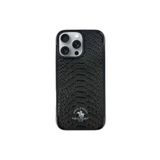 Covpor Kılıf Pu Deri Timsah Tasarım Business Knight Kapak Siyah iPhone 16 Pro Max ile uyumlu