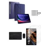 Covpor Samsung Galaxy Tab S10 FE+ Plus Origami Kılıf+Klavye Mouse+S Pen Yedek Uç+Ekran Koruyucu Laci
