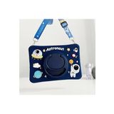 Covpor Standlı Askılı Karakterli Astronot Çocuk Kılıfı Lacivert iPad Air 1/2 ve iPad 5/6 Nesil 9.7 inç ile uyumlu