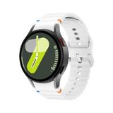Covpor Wave Soft Silikon Kordon Spor Beyaz Samsung Galaxy Watch 7 6 5 4 FE 40 44 mm Classic 42 43 46 47 mm ile uyumlu