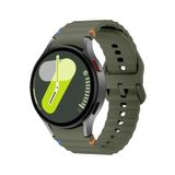 Covpor Wave Soft Silikon Kordon Spor Koyu Yeşil Samsung Galaxy Watch 7 6 5 4 FE 40 44 mm Classic 42 43 46 47 mm ile uyumlu