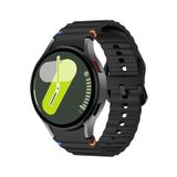 Covpor Wave Soft Silikon Kordon Spor Siyah Samsung Galaxy Watch 7 6 5 4 FE 40 44 mm Classic 42 43 46 47 mm ile uyumlu