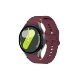 Covpor Wave Soft Silikon Kordon Spor Wine Red Samsung Galaxy Watch 7 6 5 4 FE 40 44 mm Classic 42 43 46 47 mm ile uyumlu