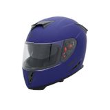 Cox Sr-f Uyumlu Kapalı Full Face Kask Mat Mavi (GÜNEŞ VİZÖRLÜ - GÖZLÜKLÜ)