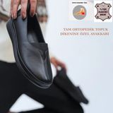Cozi Company Tam Ortopedik Hakiki Deri Topuk Dikenine Özel Üretim Anne Ayakkabısı - Siyah