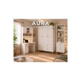 Cozibo Aura Genç Odası - 3'lü Genç Odası Takımı - 3 Kapılı Dolap - Çalışma Masası - Kitaplık