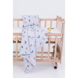 Cozibo Bebek Nevresim Takımı Pamuklu - Gri - 100 x 150 cm