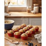 COZLEY 12 Adet Profesyonel Cupcake Mini Kek Kalıbı Seti Silikon Yanmaz Yapışmaz Gıda Uyumlu BPA İçermez