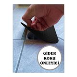 COZLEY Kötü Koku Önleyici Silikon Mat Banyo Mutfak Lavabo Balkon Gider Tıpası Kapağı Böcek Önleyici Siyah