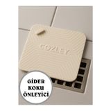 COZLEY Lavabo Koku Giderici Silikon Mat Banyo Mutfak Balkon Gider Tıpası Böcek Önleyici Kapak BEJ