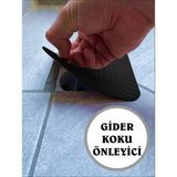 Cozley Siyah Renk Kötü Koku Önleyici Silikon Mat Banyo Mutfak Lavabo Balkon Gider Tıpası Kapağı