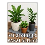 COZLEY Su Geçirmez Saksı Altlığı Viyol Tepsisi Saksı Tabağı Fide Tepsisi Çiçek Altlığı Saksı Altı 60x40 GRİ