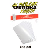 ÇÖZÜM KAĞIT A4 Parlak Sertifika Kağıdı Kalın Lazer Yazıcılara Uygun 100 Adet 200 Gr
