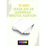 Çözüm Kağıt Amerikan Bristol 210 Gr. 35 x 50 Ebadında 75 Adet