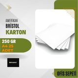 Çözüm Kağıt Amerikan Bristol Karton 250 gr A4 25 Adet - Ofis Sepeti