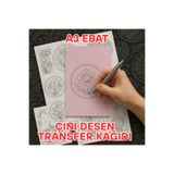 ÇÖZÜM KAĞIT Çini Desen Transfer Kağıdı A3 25 Adet 29.7X42 Cm