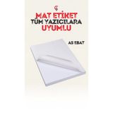 ÇÖZÜM KAĞIT Yapışkanlı Mat Etiket Kartuşlu Mürekkepli Tüm Yazıcılara Uygun Sticker A5 10 Adet