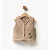Cozy Bej Peluş Bebek Yeleği