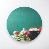 Cozy Co: Temperli Cam Daire Kesme ve Sunum Tablası, Kesme Tahtası, Kesme Tablası, Sunumluk, CKT003 - 30 x 30 cm