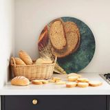 Cozy Co: Temperli Cam Daire Kesme ve Sunum Tablası, Kesme Tahtası, Kesme Tablası, Sunumluk, CKT008 - 40 x 40 cm