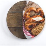Cozy Co: Temperli Cam Daire Kesme ve Sunum Tablası, Kesme Tahtası, Kesme Tablası, Sunumluk, CKT010 - 40 x 40 cm