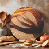 Cozy Co: Temperli Cam Daire Kesme ve Sunum Tablası, Kesme Tahtası, Kesme Tablası, Sunumluk, CKT019 - 40 x 40 cm