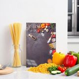 Cozy Co: Temperli Cam Dikdörtgen Kesme ve Sunum Tablası, Kesme Tahtası, Kesme Tablası, Sunumluk, CKT021 - 20 x 30 cm