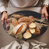 Cozy Co: Temperli Cam Elips Kesme ve Sunum Tablası, Kesme Tahtası, Kesme Tablası, Sunumluk, CKT001 - 30 x 50 cm