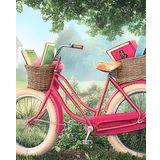 Cozy Country Reading & Writing Journal: Pink Bicycle Notebook For Book Lovers, Writers & Mystery Fans – 110 College Ruled Field Pages For Notes, Logs, Ideas & Reviews