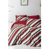Cozy Home Festive Çift Kişilik Lastikli Çarşaflı Nevresim Takımı Merry Kırmızı