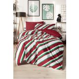 Cozy Home Festive Tek Kişilik Lastikli Çarşaflı Nevresim Takımı Merry Kırmızı