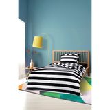 Cozy Home mono Tek Kişilik Lastikli Çarşaflı Nevresim Takımı Code Siyah - 100 x 200 cm