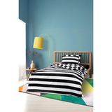 Cozy Home Mono Tek Kişilik Lastikli Çarşaflı Nevresim Takımı Code Siyah