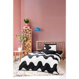 Cozy Home Mono Tek Kişilik Lastikli Çarşaflı Nevresim Takımı Flow Siyah