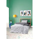 Cozy Home mono Tek Kişilik Lastikli Çarşaflı Nevresim Takımı Maze Siyah - 100 x 200 cm
