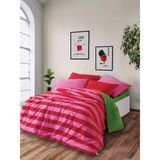 Cozy Home Popping Colors Çift Kişilik Lastikli Çarşaflı Nevresim Takımı Cherie Yeşil 180X200