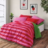 Cozy Home Popping Colors Çift Kişilik Lastikli Çarşaflı Nevresim Takımı Cherie Yeşil - 200 x 220 cm