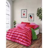 Cozy Home Popping Colors Çift Kişilik Lastikli Çarşaflı Nevresim Takımı Cherie Yeşil